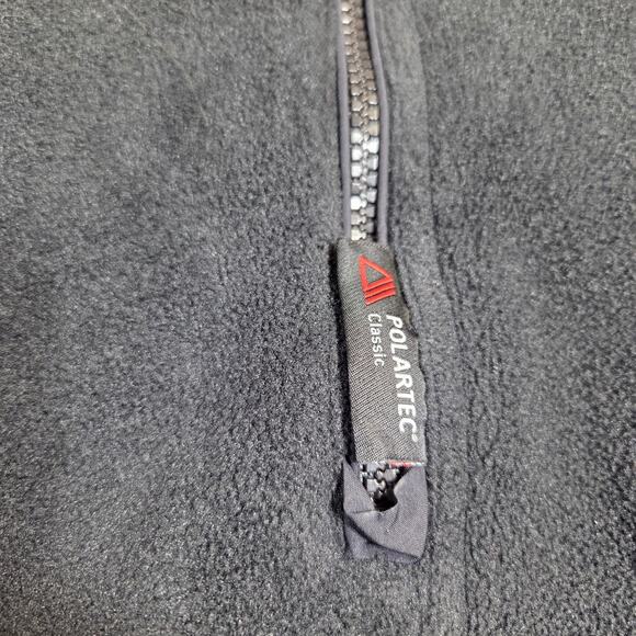 Vtg Polo Ralph Lauren Fleece Full Zip‎ Jacket Black Y2K Polartec Hood Rain Large - Picture 7 of 12